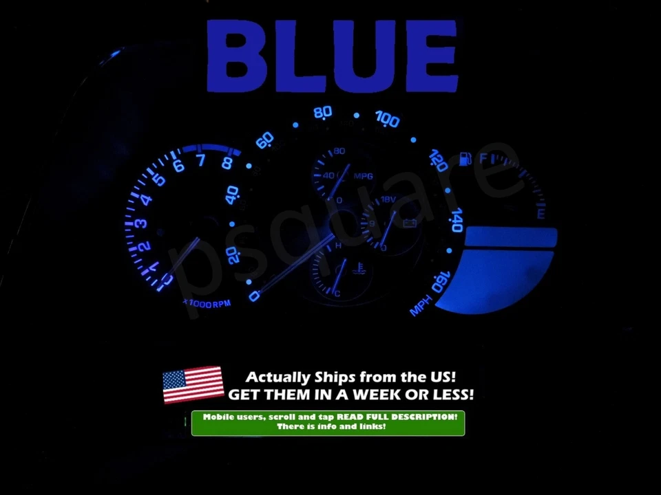 REAL Gauge Cluster LED Dash kit Bulb Blue For Lexus iS300 01 - 05 2001 2005 - Image 1 of 2