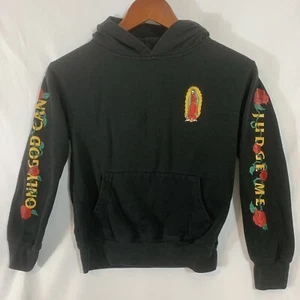 Only God Can Judge Me Hoodie Eighty Eight M Youth Black Graphic Embrodery - Picture 1 of 10