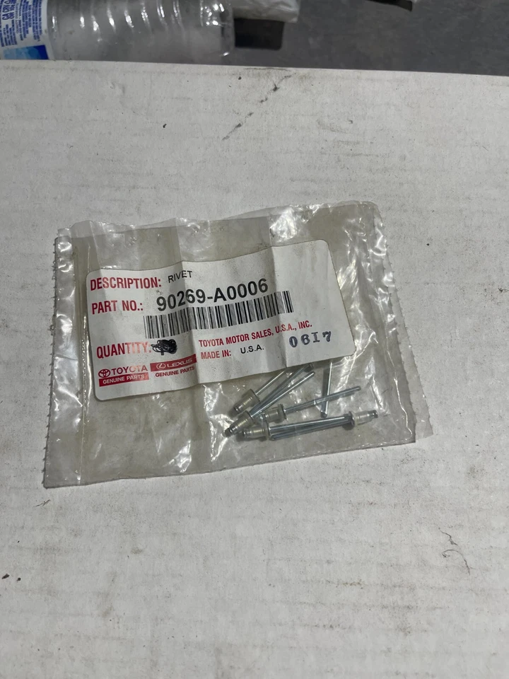 数量:6 个铝铆钉带盖维修丰田凯美瑞雷克萨斯 RX350 90269-A0006 — 第 1/1 张图片