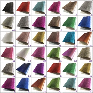 Chunky Sparkling Glitter Fabric A4 Sheets Hair Bows Craft LOWER PRICE Code #021 - Picture 1 of 29
