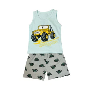 Little Boys Monster Truck Vest And Shorts - Picture 1 of 6