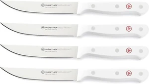 Wusthof 1125460401 Gourmet Four Piece Steak Knife Set White Handles 4 Black - Picture 1 of 8