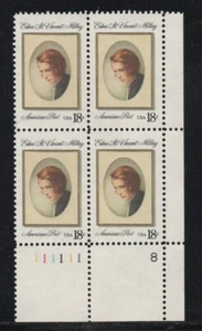 ALLY'S US Plate Block Scott #1926 18c Edna St. Vincent Millay [4] MNH F/VF [STK] - Picture 1 of 1