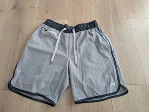 Vuori Banks Shorts Mens Small Gray Drawstring 7" Inseam Gym Performance V330 EUC - Picture 1 of 9