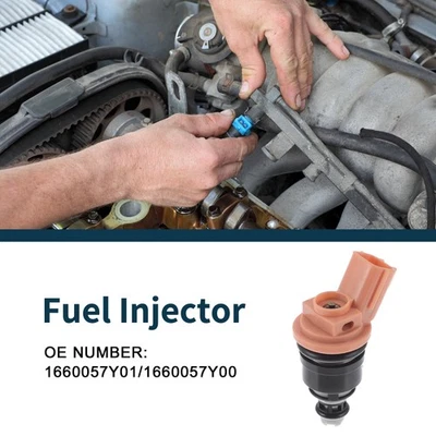 Fuel Injector No.1660057Y01 for Nissan 200SX 1.6 1995-1998 1 Pc Black Pink Foto 1 de 4