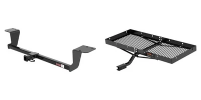 Class 2 Trailer Hitch Receiver With Fixed Cargo Carrier Tray 300 lbs CURT 12231 Foto 1 de 4