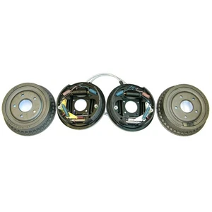 GM 1968-77 A-Body conjunto completo de freno de tambor trasero de 9-1/2" con protectores contra salpicaduras - Imagen 1 de 9