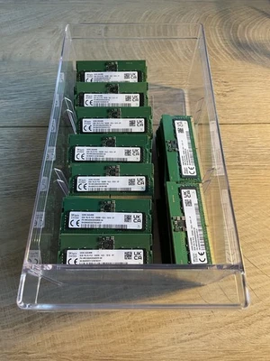 Lote de 10 SK Hynix 8GB DDR5 5600MHz Laptop RAM SODIMM PC5-44800 LC46 OEM Foto 1 de 4