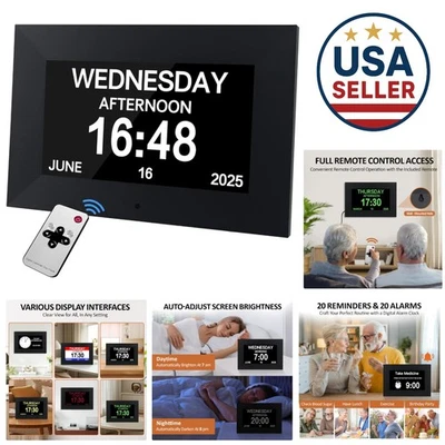 Reloj Digital Demencia Extra Grande 7" para Mayores, con Fecha y Día de la Semana f... Foto 1 de 4