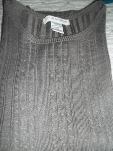 Sag Harbor Woman's Short Sleeve Sweater Gray Sz. 1X - Pre-Owned Classic - Picture 1 of 5