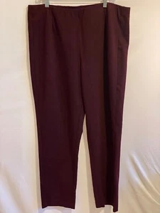 Pantalones J. Jill Ponte Pierna Ajustada Borgoña Tejido Talla XL Frontal Dardos Cintura Elástica - Imagen 1 de 3