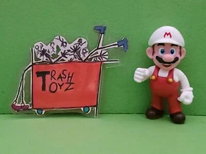 SUPER FIRE FLOWER MARIO 2" MINI FIGURE FIGURINE COLLECTION NINTENDO POPCO - Picture 1 of 4