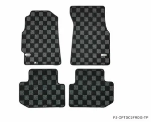 P2M Checkered Flag Race Carpet F&R Floor Mats for Acura Integra DC2 94-01 New - Picture 1 of 5