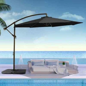 10ft Cantilever Patio Umbrella Outdoor Pool Offset Hanging Umbrella  - Picture 1 of 5