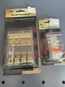 Messing Goldplatte Vintage New Old Stock Sicherungsblock Auto Audio mit 4 Sicherungshalter - Bild 1 von 10