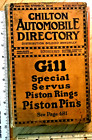 Chilton Automobile Directory October 1923 Gill Special Servus Piston Rings, Pins