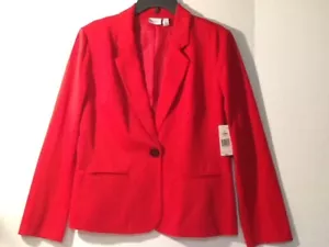 NEU, Kim Rogers, Größe L, Stretch Business Karriere Jacke Mantel rot - Bild 1 von 7