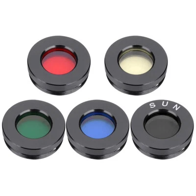 5Pcs Telescope Eyepiece Lens Filter Kit Color Aluminum Alloy Enhancing Viewing - Image 1 of 4