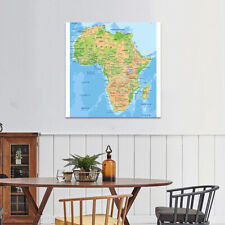 Topographical Map of Africa Canvas Educational Poster 150*150cm 90*90cm Decor