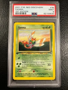 Pokemon Neo Discovery #36 - Yanma - MINT - 1st Edition - PSA 9 Rare! - Picture 1 of 6