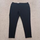 Chico's Legging Pants Womens Size 2 Black Cropped Pull On 34x24 Mid Rise