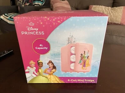 Disney Princess 6 Can 4 Liter Thermoelectric Mini Fridge Refrigerator Cooler NIB - Image 1 of 4