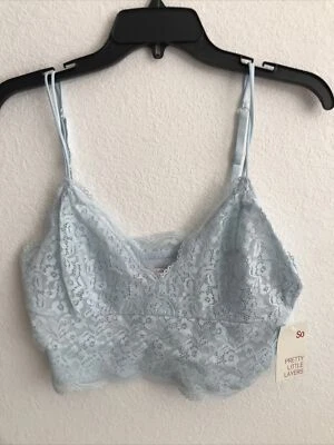 Sujetador de encaje So Pretty Little Layers juniors talla L azul venta al por menor $20 (APO-82-4) Foto 1 de 4