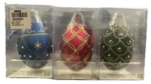 METROPOLITAN MUSEUM OF ART RUSSIAN IMPERIAL EGG ORNAMENTS SET Three New In Box - Picture 1 of 12