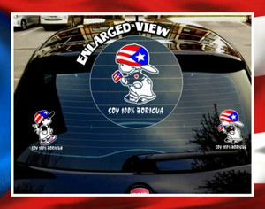Puerto Rico Bori Babies 1 Boy & 1 Girl 100% Boricua Vinyl Decal Stickers 8" TALL - Picture 1 of 1