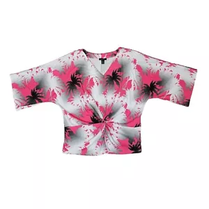 Tribal Blouse Womens Size L Multicolor 3/4 Sleeve V-Neck Top Shirt - Picture 1 of 7