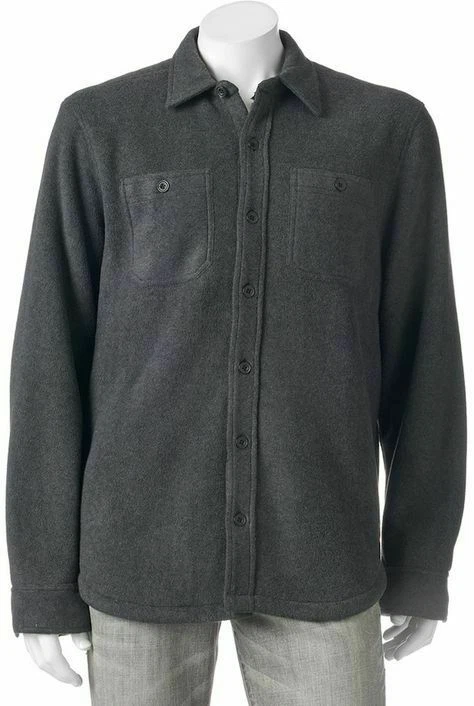 Camisa chaqueta polar Coleman Field & Stream para hombre color: gris talla: S precio de venta sugerido por el fabricante $80 P Foto 1 de 1