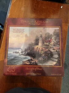 Puzzle Thomas Kinkade THE LIGHT OF PEACE NEW Sealed 500 Oversized pieces - Picture 1 of 4