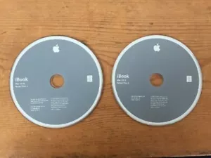 2003 Macintosh iBook Mac OS X 10.2.4 Jaguar Discs Operating System Install CDs - Picture 1 of 8