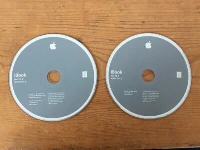 2003 Macintosh iBook Mac OS X 10.2.4 Jaguar Discs Operating System Install CDs - Image 1 of 4