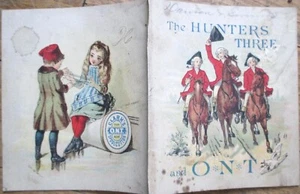 Clark’s ONT Thread 1880s Advertising Booklet Trade Card, The Hunters Three - Bild 1 von 6