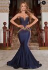 Size 6 Ballgown Portia And Scarlett Ps22242 Navy And Gold