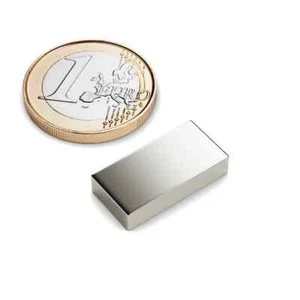 Juego de 20 imanes cuadrados 20x10x4 mm neodimio niquelado - superimán N45 - Imagen 1 de 3