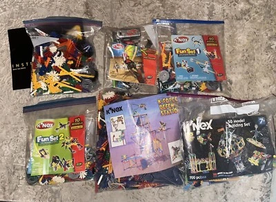 Lot of 6 Vintage K'NEX KNEX Sets COMPLETE K-Force Defense Station Sail Racer Fun - Image 1 of 4