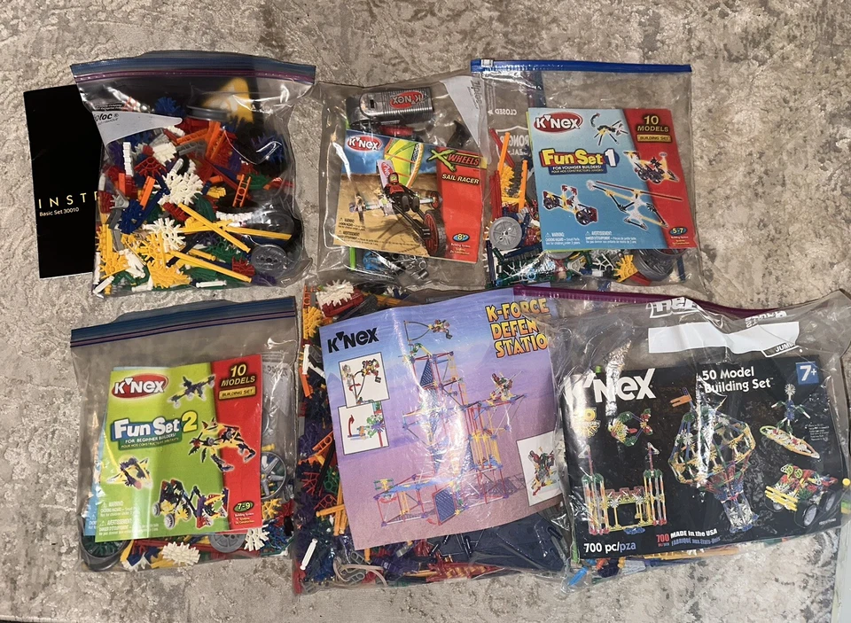 Lote de 6 Juegos K'NEX KNEX De Colección COMPLETOS K-Force Defense Station Vela Corredor Diversión Foto 1 de 4