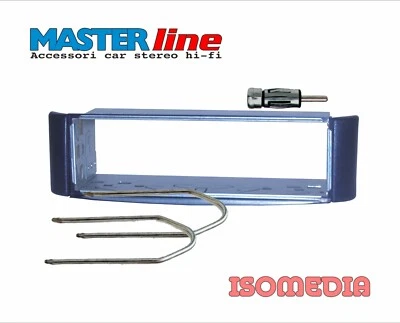 MASCHERINA RADIO UN DIN PER SMART FORTWO FINO A 2007. CHIAVETTE  E SPINOTTO. BLU - Immagine 1 di 4