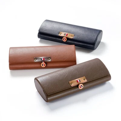 FEFI® – Hochwertiges Hardcase Brillenetui in Leder-Optik mit Applikation