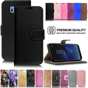 Leather Phone Case for Samsung Galaxy S8 S9 Plus Shockproof Magnet Wallet Cover - Picture 1 of 69