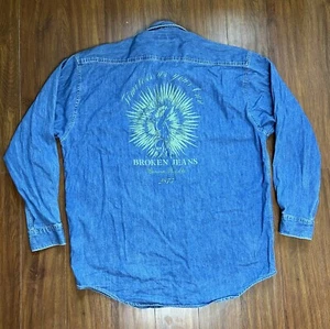 Camiseta De Colección Banana Republic Denim Botón L Atemporal como Jeans Bolsillo Años 90 Y2K HK - Imagen 1 de 10