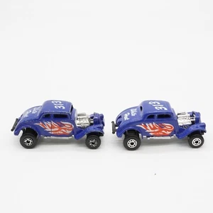 Vintage Matchbox Blue '33 Willys Street Rod 313 White Heat Lot of 2 - Picture 1 of 11