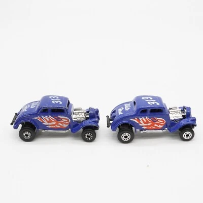 Vintage Matchbox Blue '33 Willys Street Rod 313 White Heat Lot of 2 - Image 1 of 4
