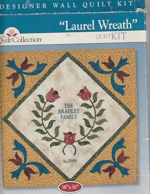 The Quilt Collection LAUREL WREATH 36” x 36” Designer Wall Kit Picture  open box - Image 1 of 4