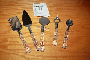 5 Pcs Kitchen Tools Gadgets Stainless w Clear Plastic  Cake, Ice Cream, etc - Picture 1 of 2