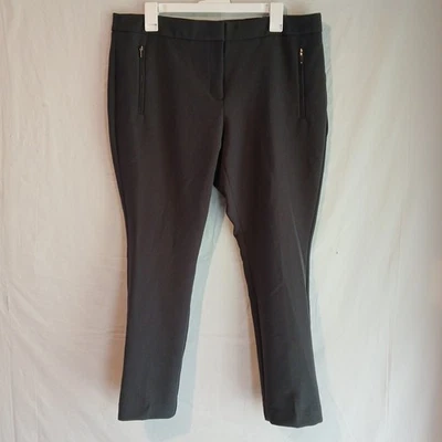 Pantalones al tobillo Worthington para mujer talla 14 gris oscuro bolsillos con cremallera ¡NUEVOS CON ETIQUETAS! Foto 1 de 4