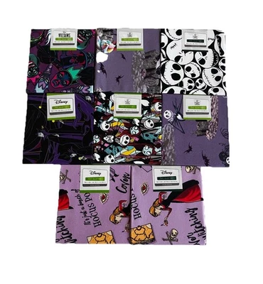 8 Fat Quarters Assorted Lot Disney Villains Hocus Pocus Nightmare B4 Christmas - Image 1 of 4
