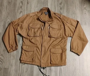 Woolrich Elite Series Tactical Jacket Mens Lg Brown Military Canvas Coat Zip - Picture 1 of 12